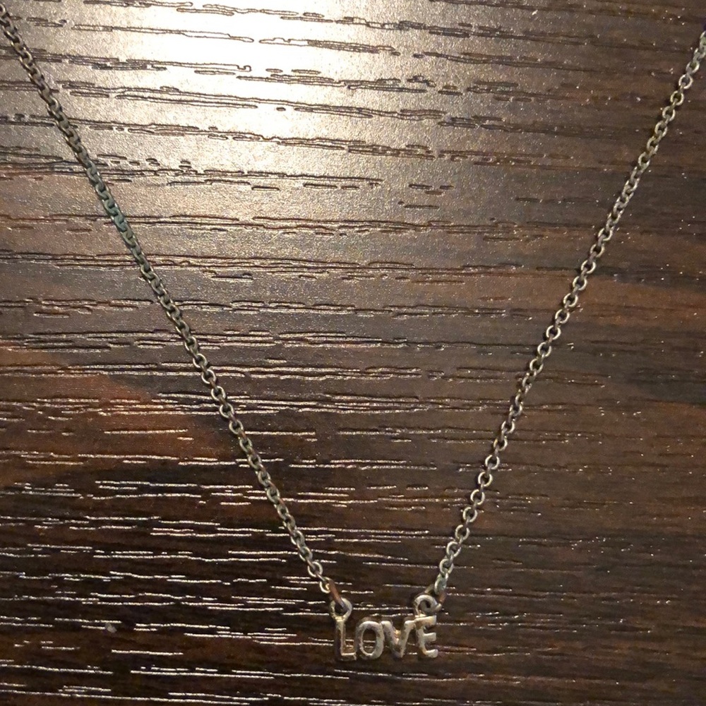 “LOVE” layering necklace